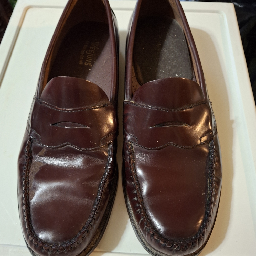 Brown Leather Loafers by G H Bass Weejins 10D